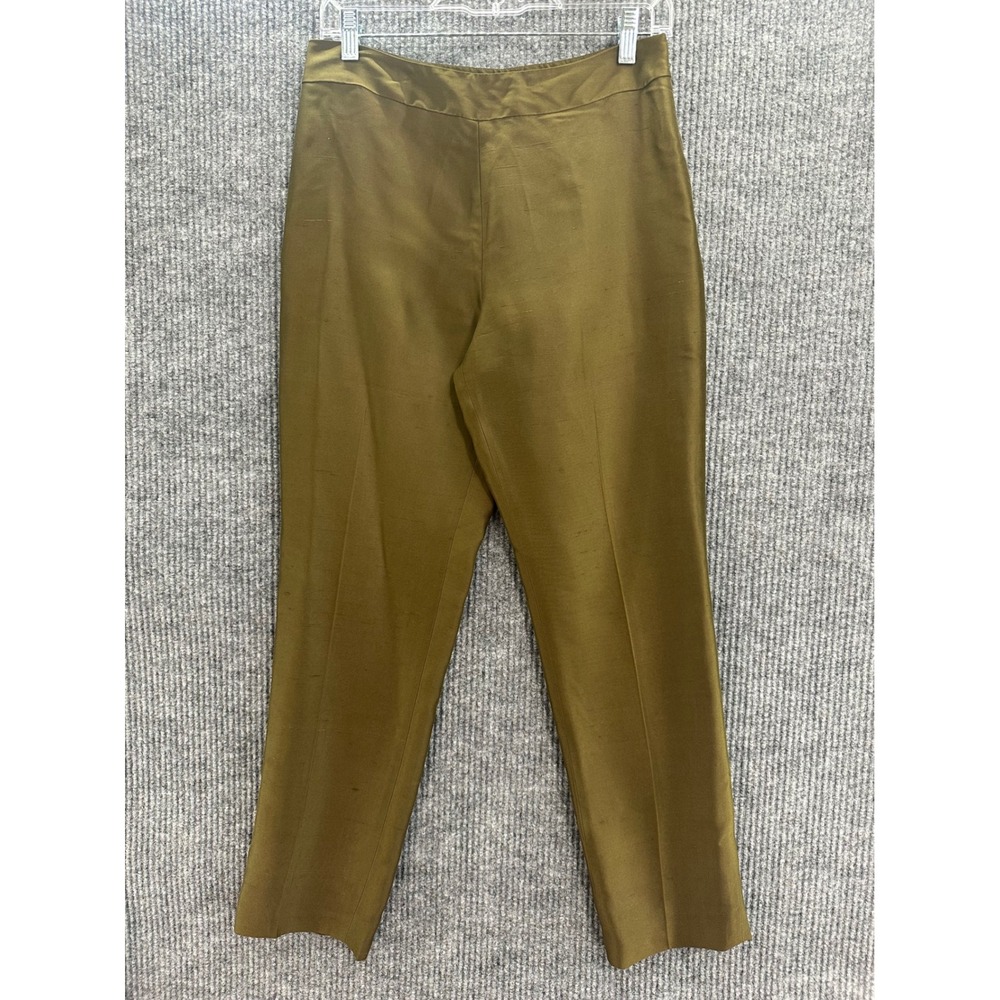 Ann Taylor Olive Straight-Leg Trousers